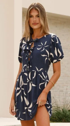 Fashion Allied Dresses|Mini^Vida Tie up Mini Dress - Ayana Print