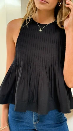 Pink Diamond Tops^Virtue Top - Black