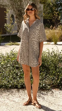 By Frankie Dresses|Mini^Vox Mini Dress - Leopard Print