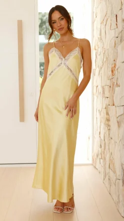 LILYWHYT Sale Dresses|Bump Friendly^Westley Maxi Dress - Yellow