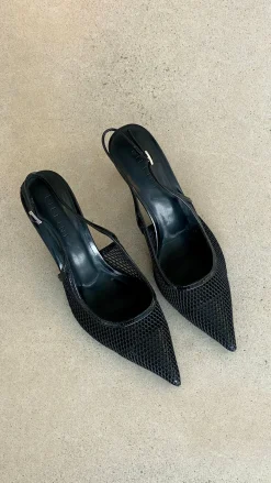 Billini Billini|Wedding Guest Dresses^Xahia Heel - Black Net Mesh