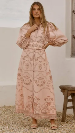 Bubblegum Dresses|Maxi^Xander Long Sleeve Maxi Dress - Blush