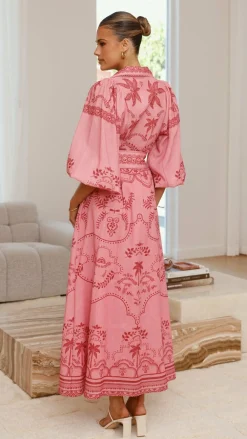 Bubblegum Dresses|Maxi^Xander Long Sleeve Maxi Dress - Mulberry