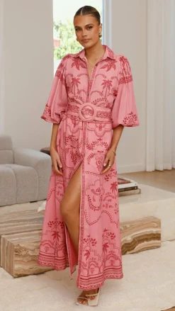 Bubblegum Dresses|Maxi^Xander Long Sleeve Maxi Dress - Mulberry