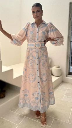Bubblegum Dresses|Maxi^Xander Long Sleeve Maxi Dress - Blue