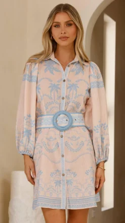 Bubblegum Dresses|Mini^Xander Long Sleeve Mini Dress - Blue
