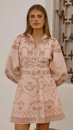 Bubblegum Dresses|Mini^Xander Long Sleeve Mini Dress - Blush