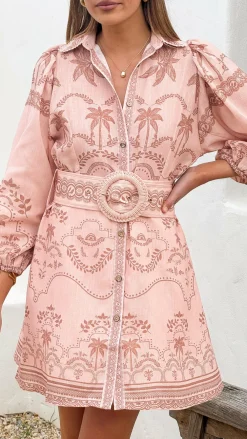 Bubblegum Dresses|Mini^Xander Long Sleeve Mini Dress - Blush