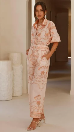 Bubblegum Sets|Bottoms^Xander Wide Leg Pants - Natural