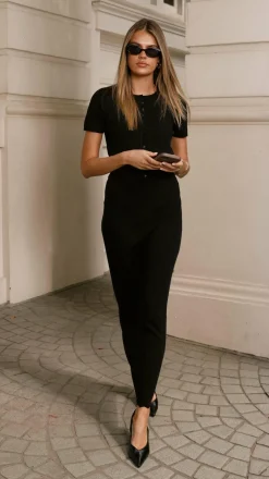 LILYWHYT Sets|Tops^Xanthe Knit Top - Black