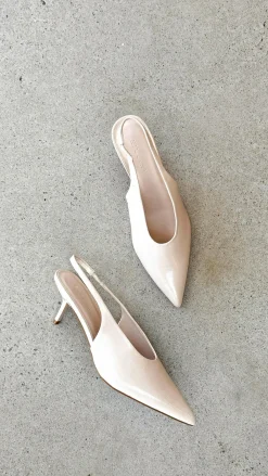 Billini Heels|Shoes^Xishi Heel - Chalk Crinkle Patent