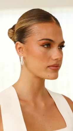 Your Accessory Shop Earrings|Formal / Graduation^Yasar 18K Gold Pearl Hoop - Gold / Pearl