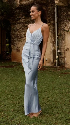 LILYWHYT Mon Cheri|Dresses^Yasmeen Tie Front Maxi Dress - Blue