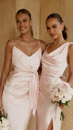 LILYWHYT Mon Cheri|Dresses^Yasmeen Tie Front Maxi Dress - Pink