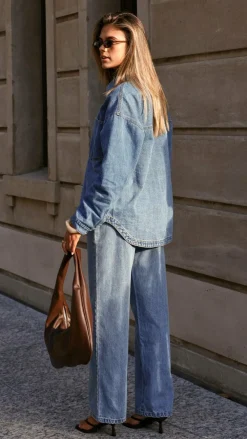 Burans The Denim Edit^Zaeli Denim Shirt - Mid Blue