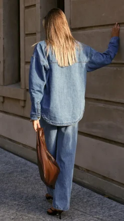 Burans The Denim Edit^Zaeli Denim Shirt - Mid Blue