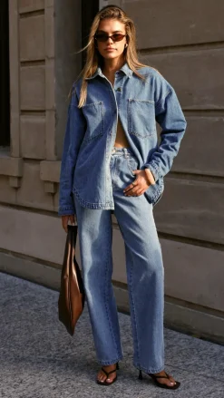Burans The Denim Edit^Zaeli Jeans - Mid Blue