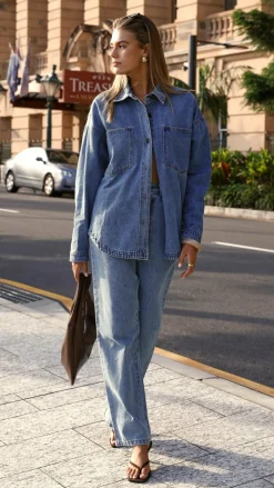 Burans The Denim Edit^Zaeli Jeans - Mid Blue