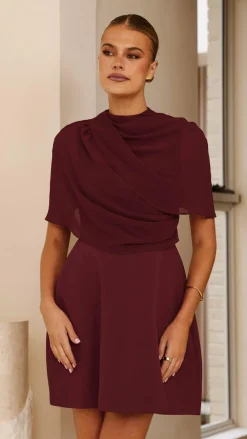 SASHA (BNE) Dresses|Mini^Zahni Mini Dress - Wine