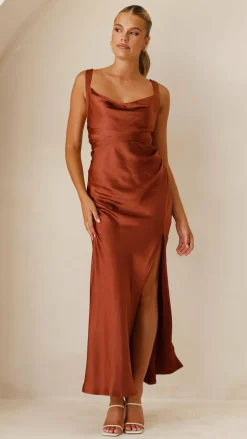 LILYWHYT Mon Cheri|Dresses^Zendaya Maxi Dress - Rust