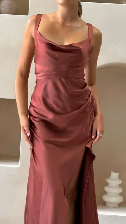 LILYWHYT Mon Cheri|Dresses^Zendaya Maxi Dress - Rust