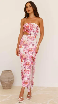 Burans Sale Dresses^Zinnia Midi Dress - Pink/Purple Floral