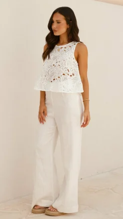 YH AND CO Tops^Zoe Top - White
